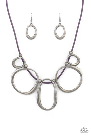Historical Hipster - Purple Paparazzi Necklace (#4546)
