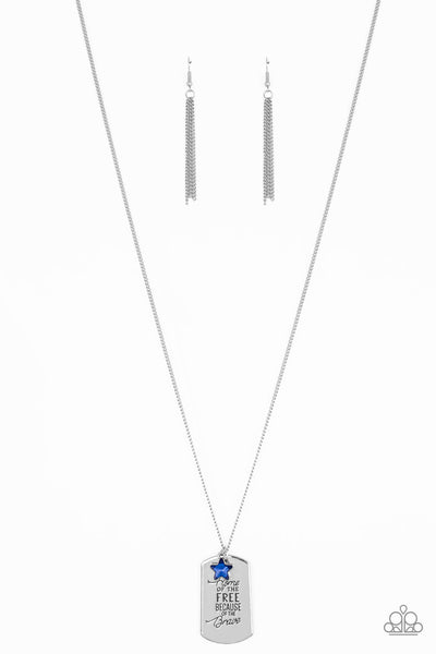 Paparazzi Necklace - Home Of The Free - Blue (#489)