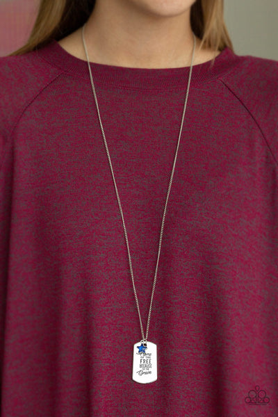 Paparazzi Necklace - Home Of The Free - Blue (#489)