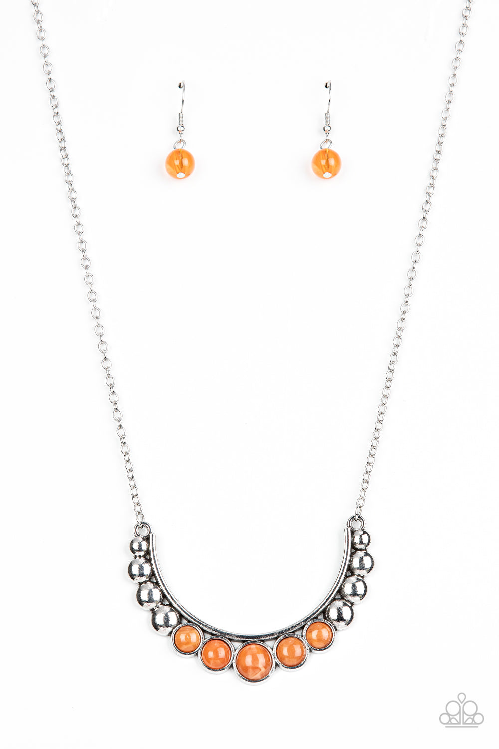 Horseshoe Bend - Orange Paparazzi Necklace (#4372)
