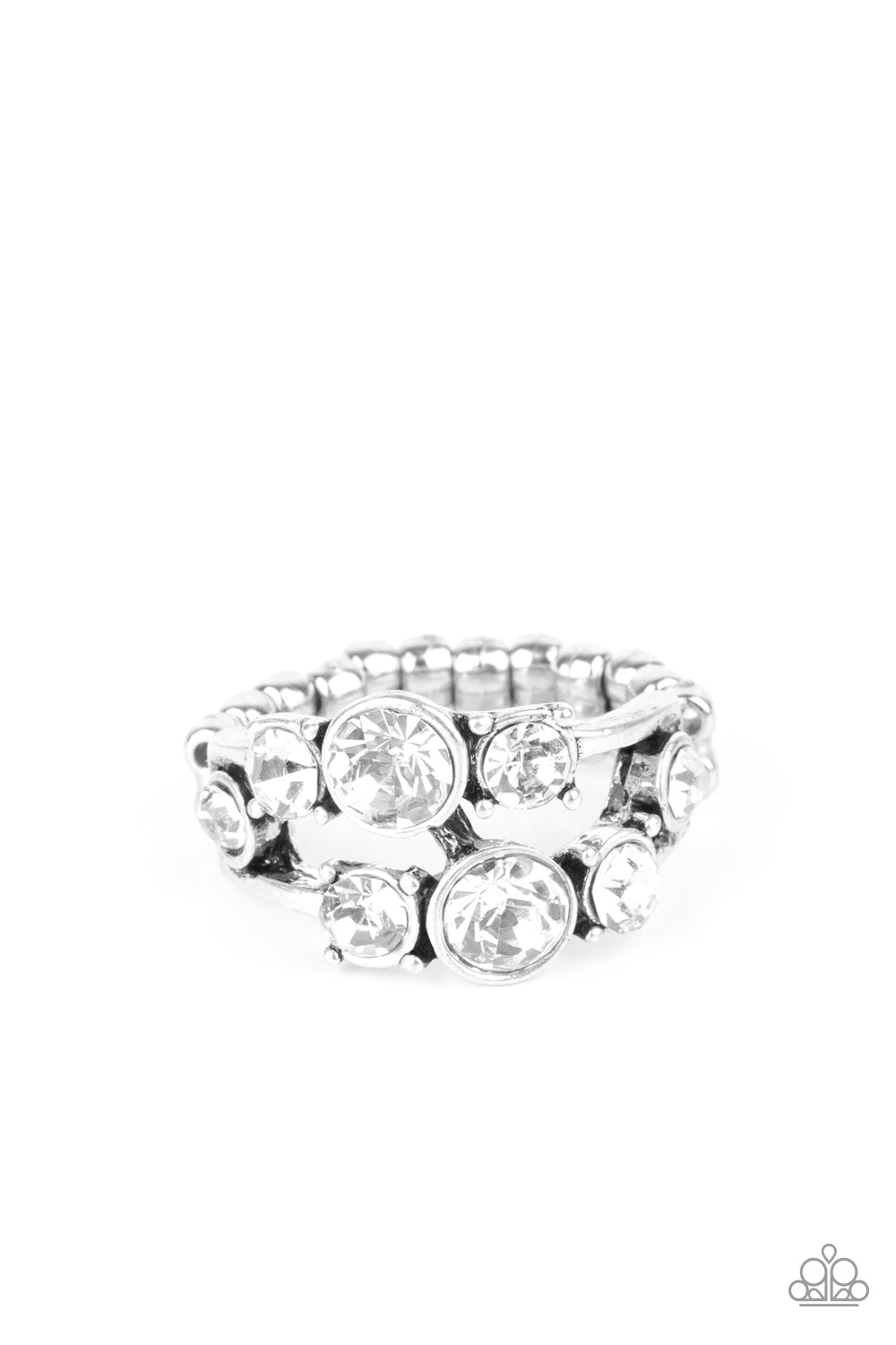 Interstellar Fashion - White Paparazzi Ring
