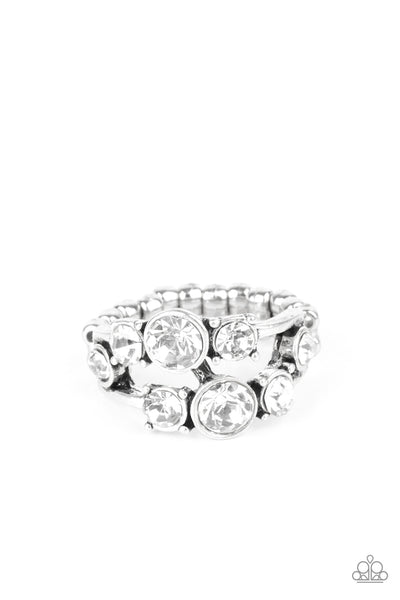 Interstellar Fashion - White Paparazzi Ring