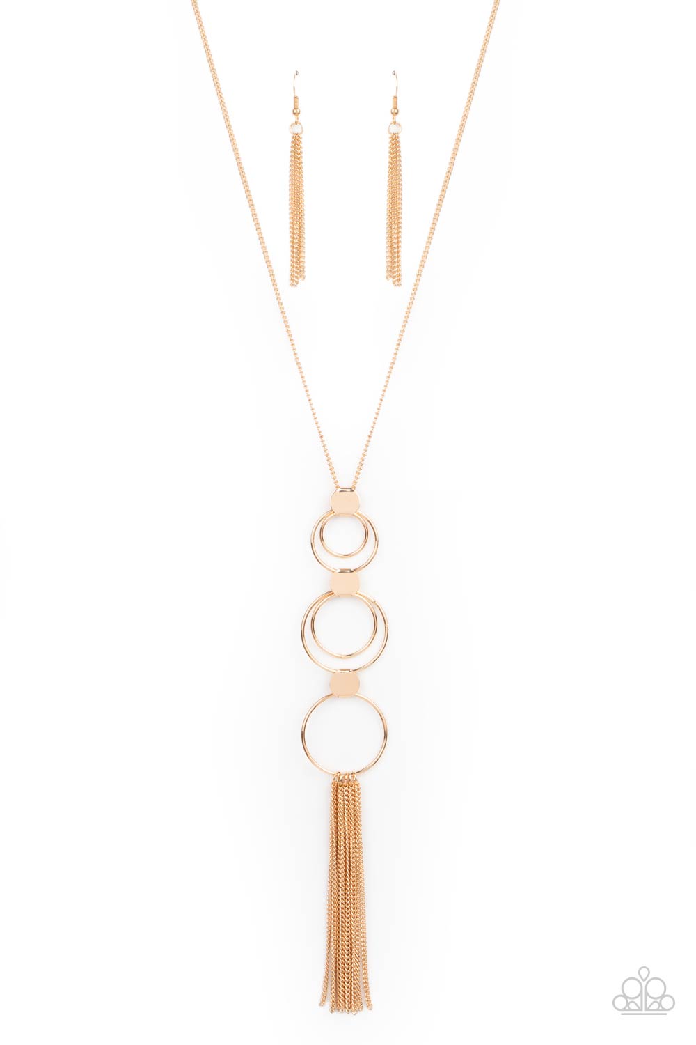Join The Circle - Gold Paparazzi Necklace (#4262)