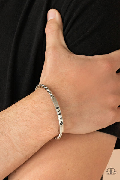 Keep Calm and Believe - Silver Paparazzi Bracelet (#2220)