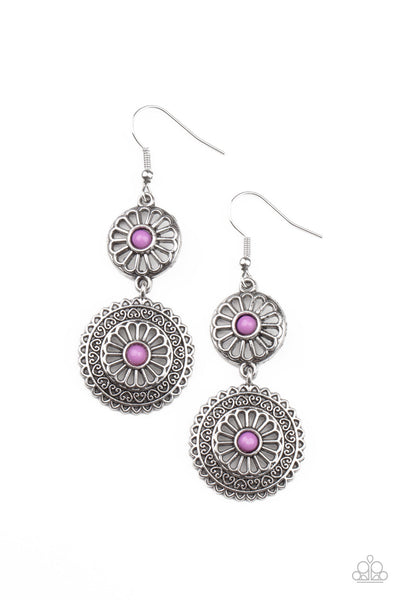 Keep It WHEEL - Purple Paparazzi Earrings