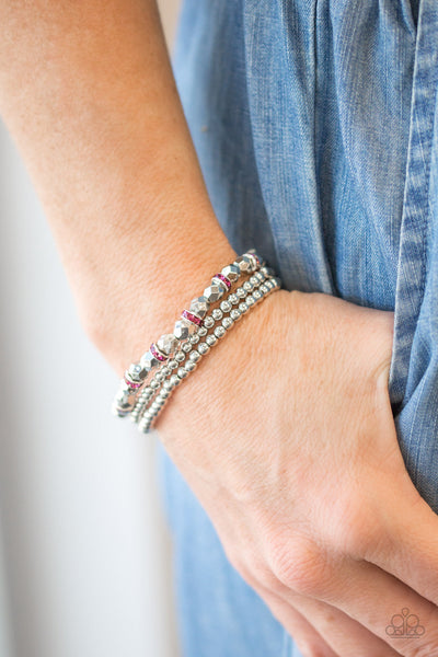 Let There BEAM Light - Pink Paparazzi Bracelet (#2659)