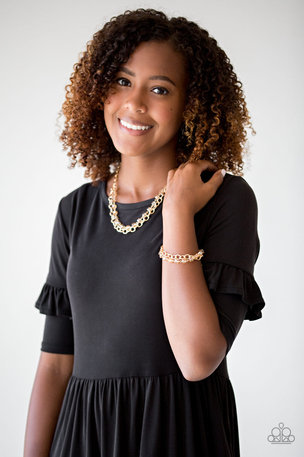 Life Of The Block Party - Gold Paparazzi Bracelet (#1607)