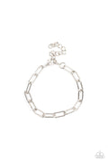 Lit Locomotion - Silver Paparazzi Men's Bracelet
