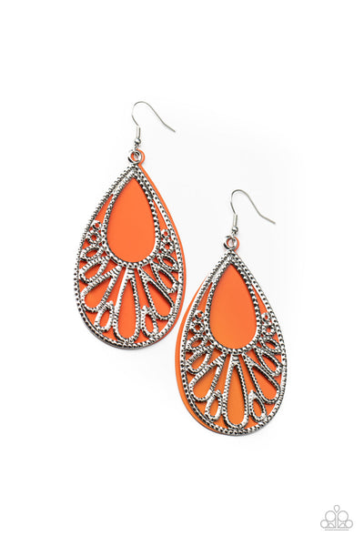 Loud and Proud - Orange Paparazzi Earrings