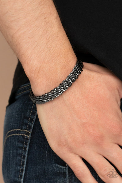 Metamorphosis - Black Paparazzi Men's Bracelet