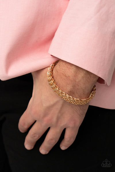 Metamorphosis - Gold Paparazzi Men's Bracelet