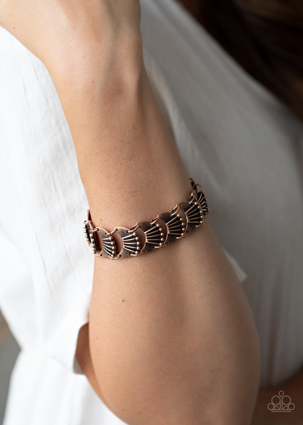 Moonlit Mesa - Copper Paparazzi Bracelet (#1655)