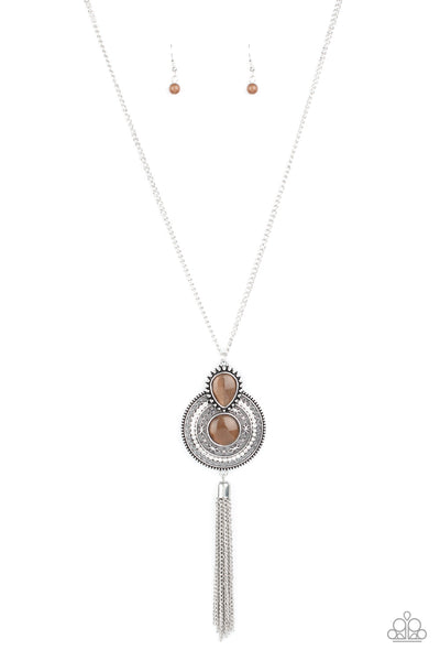 Mountain Mystic - Brown Paparazzi Necklace (#1624)