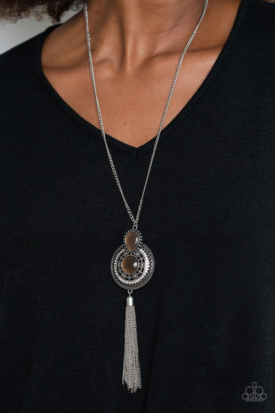 Mountain Mystic - Brown Paparazzi Necklace (#1624)