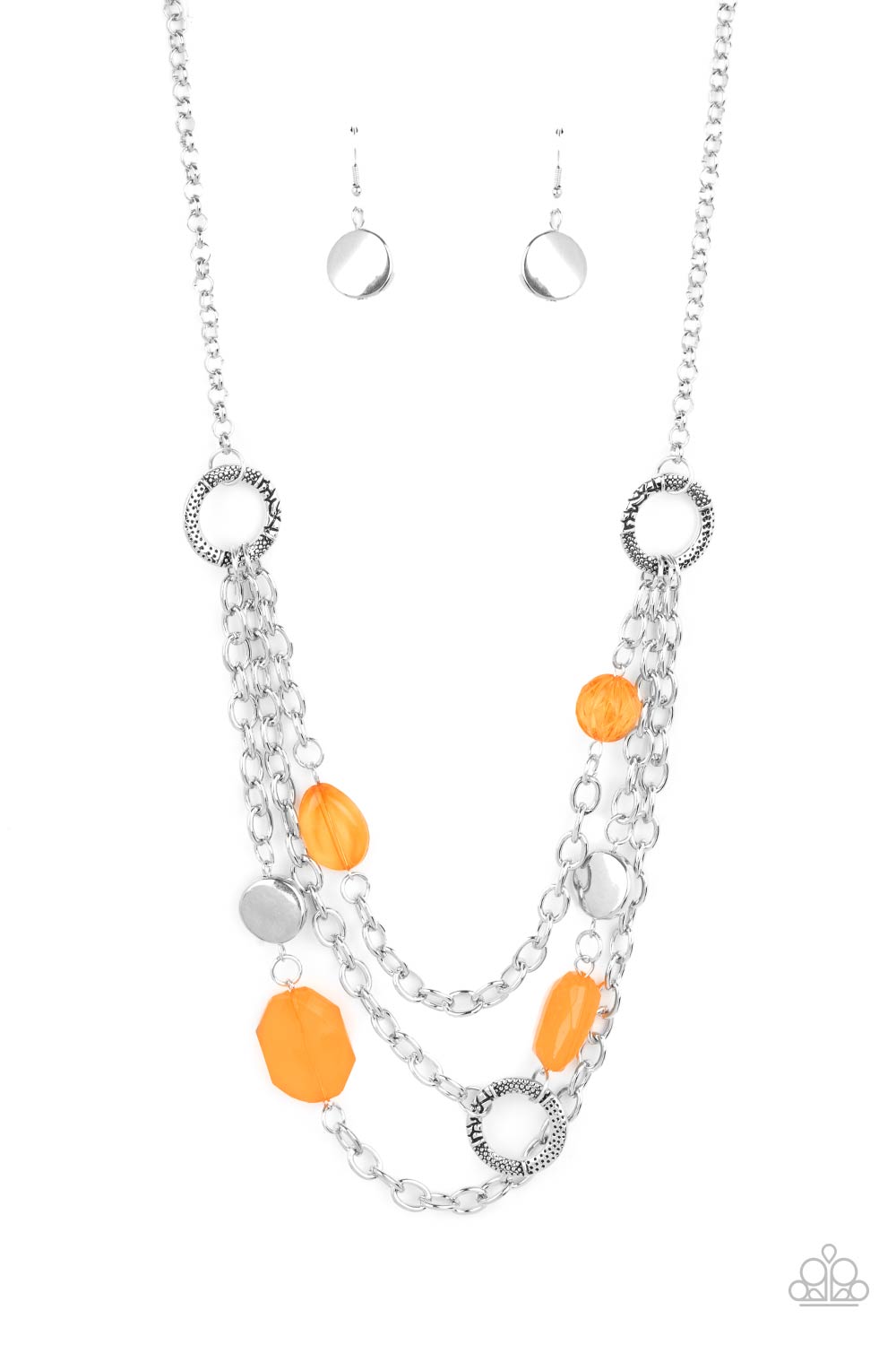 Oceanside Spa - Orange Paparazzi Necklace