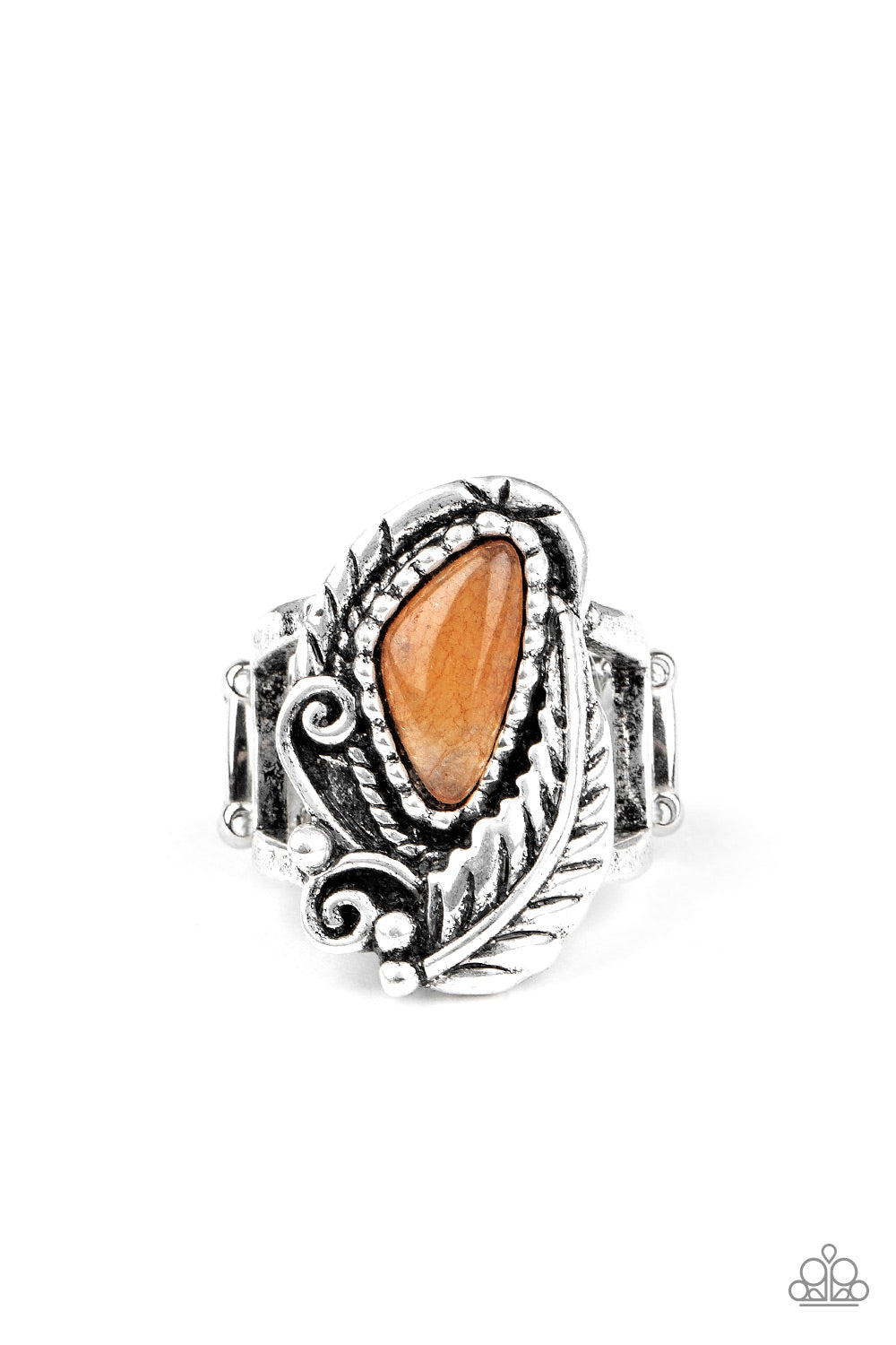 Palm Princess - Orange-Paparazzi Ring (R227)