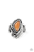 Palm Princess - Orange-Paparazzi Ring (R227)