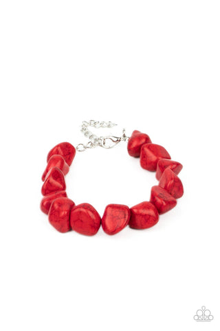 Prehistoric Paradise - Red Paparazzi Bracelet