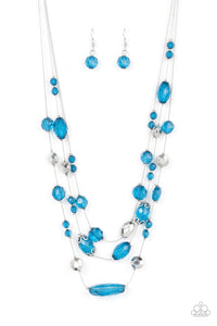 Prismatic Pose - Blue Paparazzi Necklace (#1571)