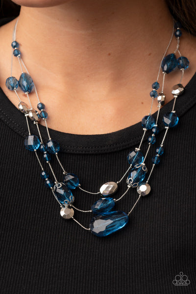 Prismatic Pose - Blue Paparazzi Necklace (#1571)