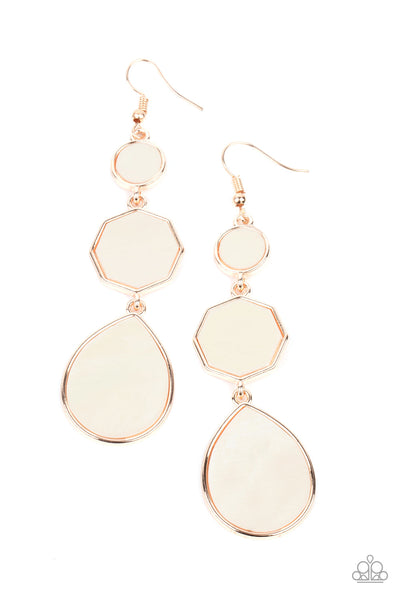 Progressively Posh - Rose Gold Paparazzi Earrings