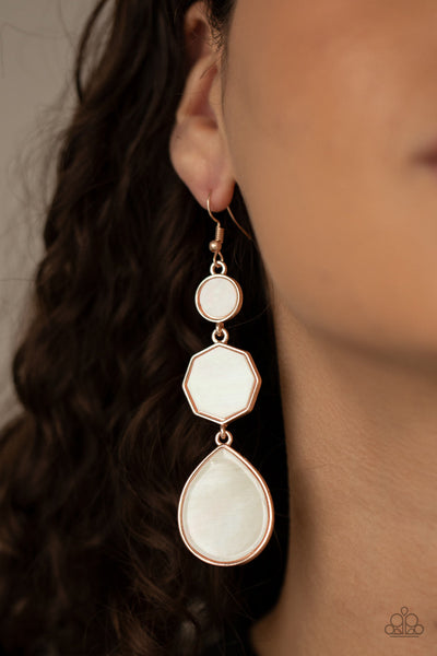 Progressively Posh - Rose Gold Paparazzi Earrings