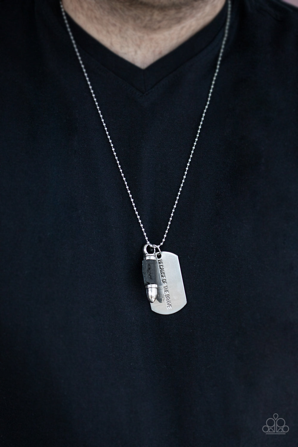 Proud Patriot - Black Paparazzi Urban Necklace (PZ-5649)