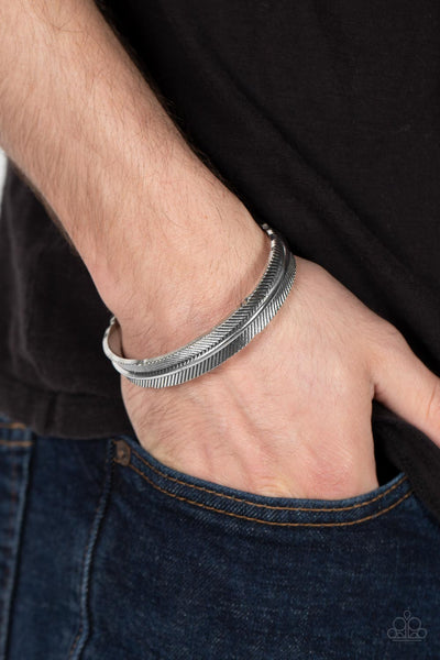 QUILL-Call - Silver Paparazzi Bracelet