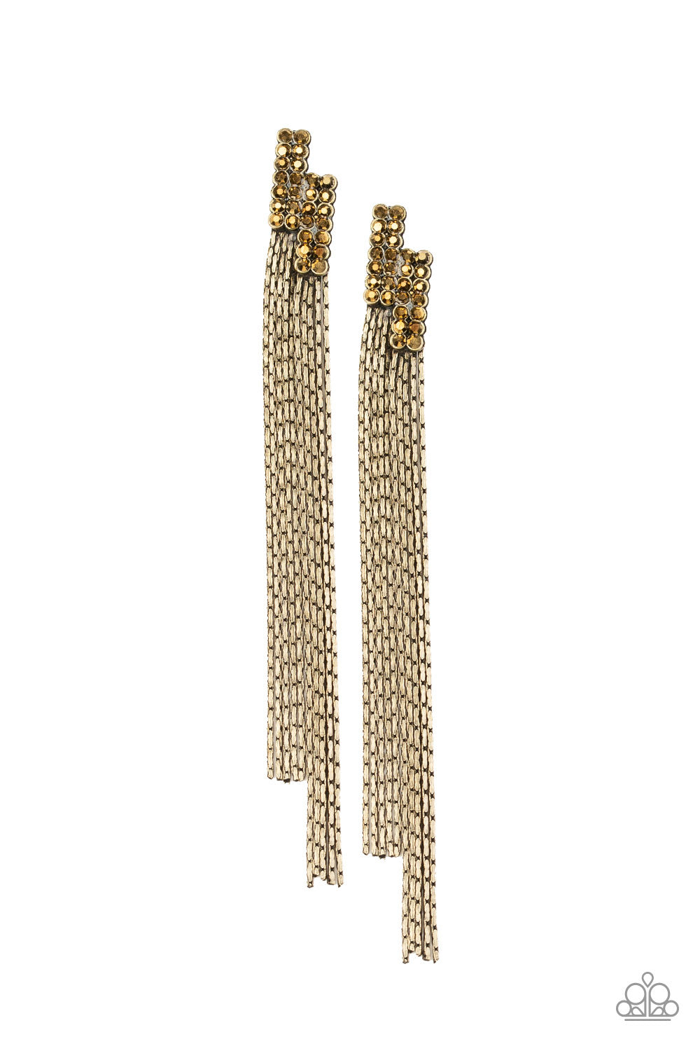 Paparazzi Earrings - Radio Waves - Brass (#2058)