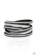 Paparazzi Double Wrap Urban Bracelet - Rock Star Attitude - Black