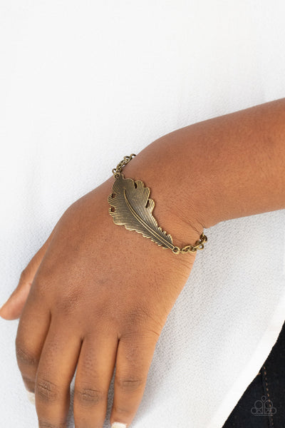 Rustic Roost - Brass Paparazzi Bracelet (PZ-1116)