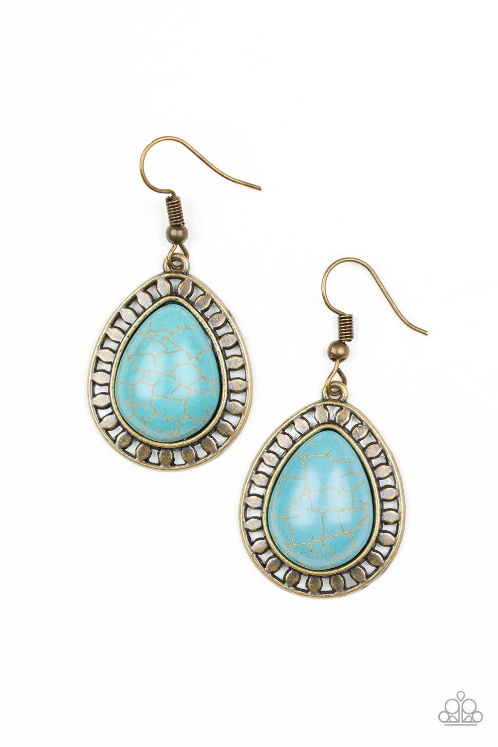 Paparazzi Earrings - Sahara Serenity - Brass (#2059)