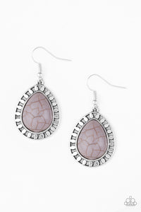 Paparazzi Earrings - Sahara Serenity - Silver (#1960)