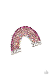 Somewhere Over The RHINESTONE Rainbow - Pink Paparazzi Hair Accessories (#1550)