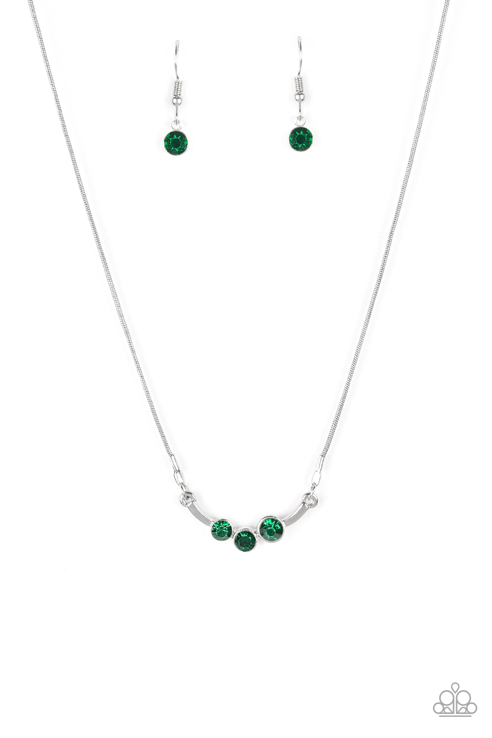 Sparkling Stargazer - Green Paparazzi Necklace (#2345)