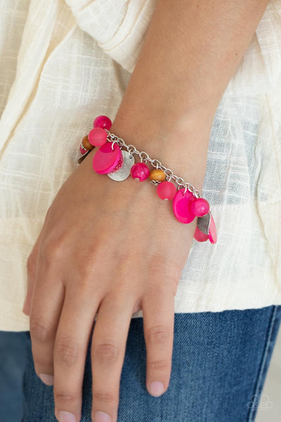 Springtime Springs - Pink Paparazzi Bracelet (#2456)