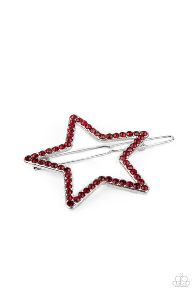 Stellar Standout - Red Paparazzi Hair Accessories