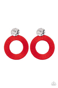 Strategically Sassy - Red Paparazzi Earrings (#143)