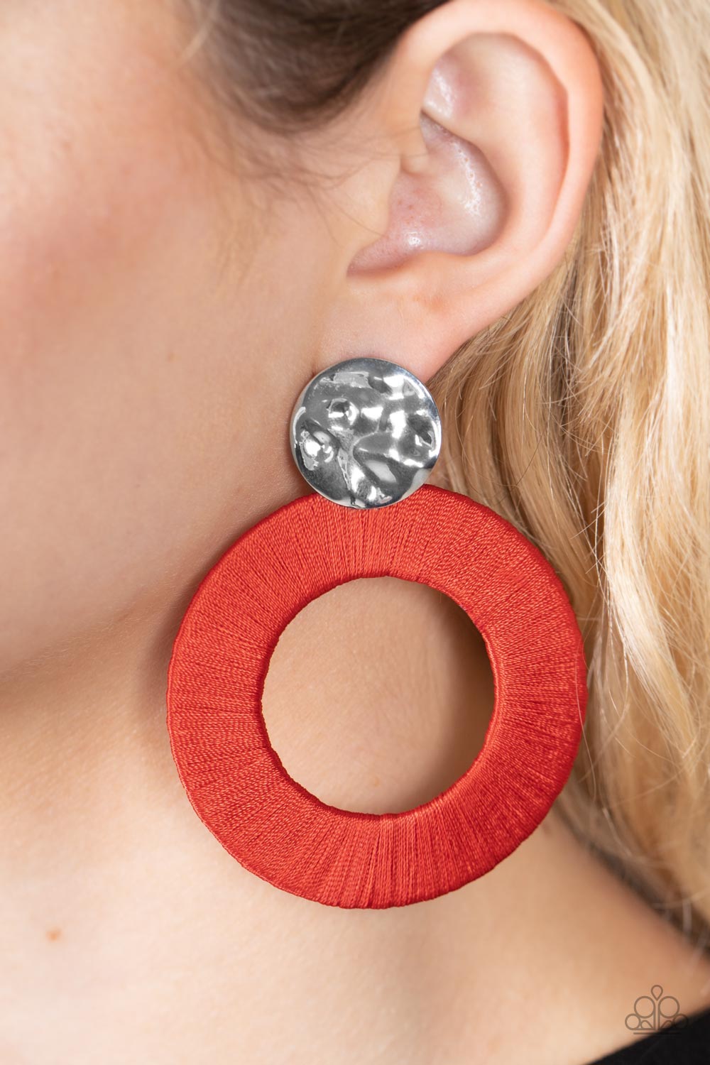 Strategically Sassy - Red Paparazzi Earrings (PZ-143)
