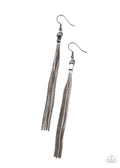 Swing Into Action - Black-Paparazzi Earrings (PZ-317)