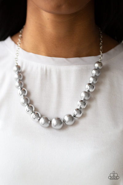 Take Note - Silver Paparazzi Necklace (#4369)
