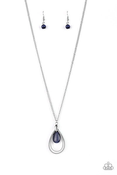 Teardrop Tranquility - Blue Paparazzi Necklace