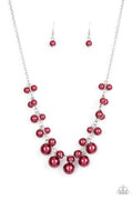 Tearoom Gossip - Red Paparazzi Necklace (#4388)