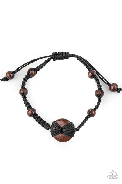 The Road KNOT Taken - Black Paparazzi Bracelet (#490)