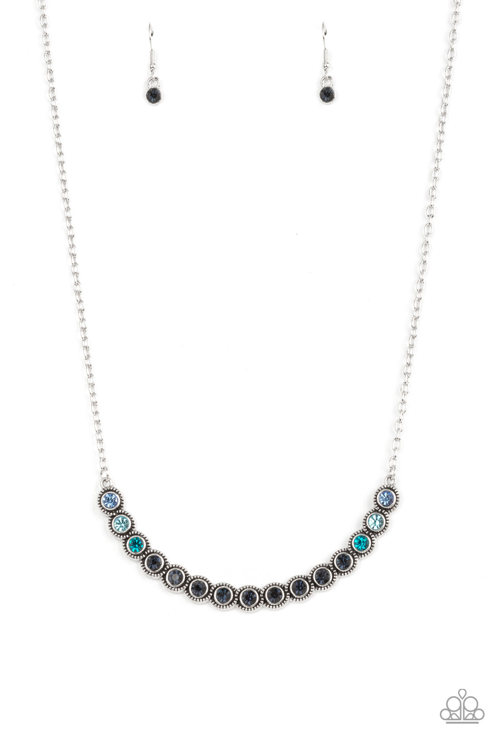 Throwing SHADES - Blue Paparazzi Necklace (#4363)