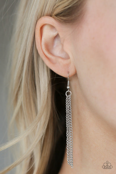 Totally Worth The TASSEL - Silver Paparazzi Necklace (PZ-2863)