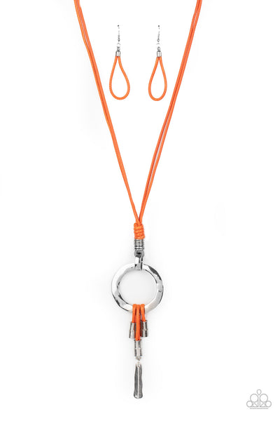 Tranquil Artisan - Orange Paparazzi Necklace (PZ-734)
