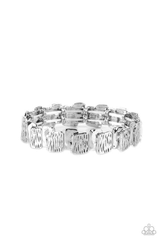 Urban Stackyard - Silver Paparazzi Bracelet (#4630)