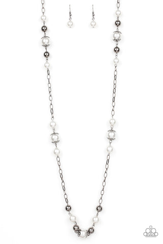 Paparazzi Necklace - Wall Street Waltz - Black (PZ-500)