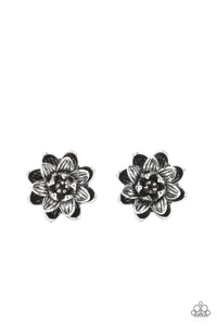 Water Lily Love - Silver Paparazzi Earrings